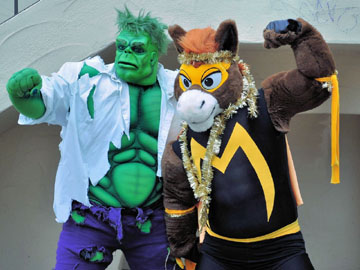 horse superhero and incredible hulk